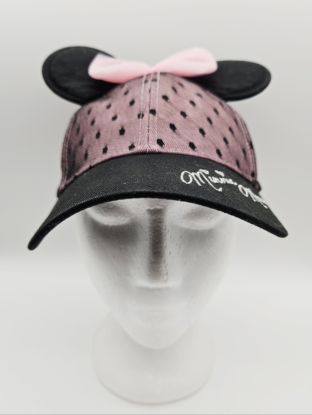 DISNEY PARKS | Minnie Mouse ears bow polka-dot lace cap hat